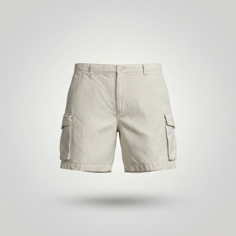 Breakwater Cargo Shorts Men 42 Off White Linen Blend Utility Coastal Beach